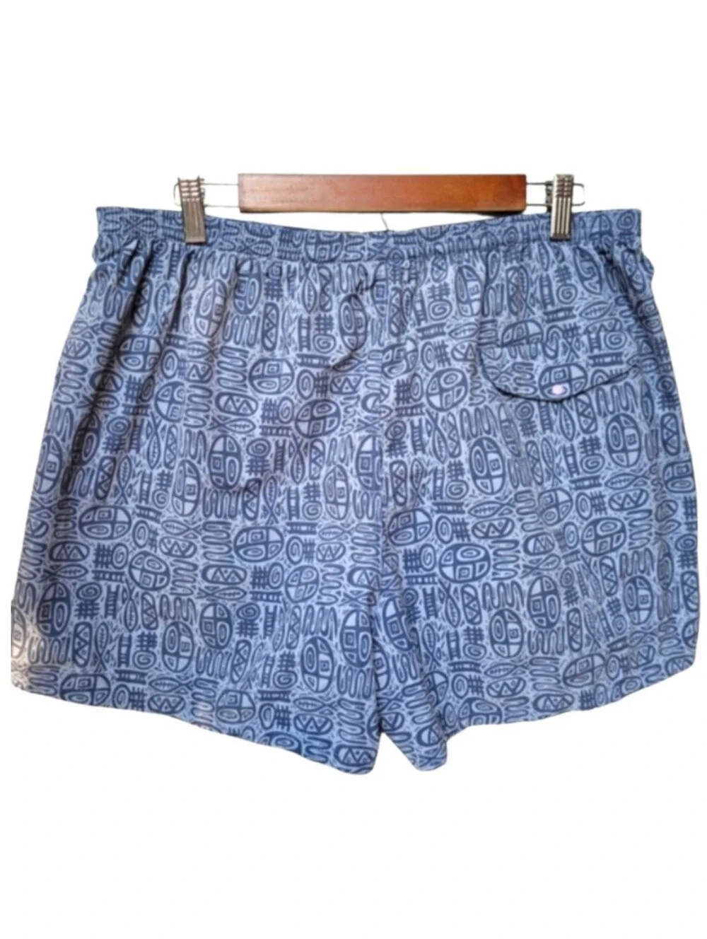 Patagonia Vintage Baggie Swim Shorts Mud Paint Stone Blue Size XL